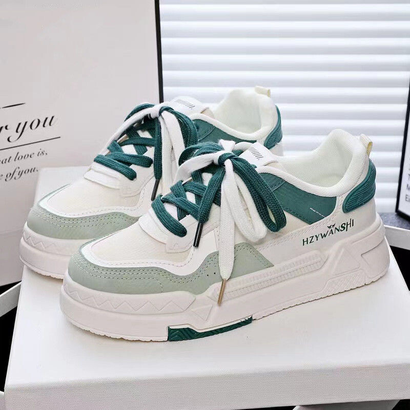 Pantofi albi cu platformă, grosime, 2024, primăvară, sport, versatili, pentru femei, de înaltă calitate, de marca de lux, pantofi de înaltă calitate pentru femei