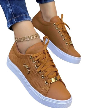 Γυναικεία παπούτσια Vulcanized Νέα 2024 Casual Sneakers Fashion Flat Lace Up Outdoor Walking Sport Plus μέγεθος 43 Zapatillas Mujer