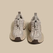 Talpă groasă cu vârf rotund și pantofi pentru tată cu tăietură superficială, cu suprafață de plasă adăugată pentru pantofi sport confortabili, respirabili, ușoare