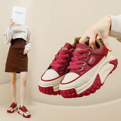 Modne ženske vulkanizirane cipele različitih boja, prozračne ležerne cipele s debelim potplatom