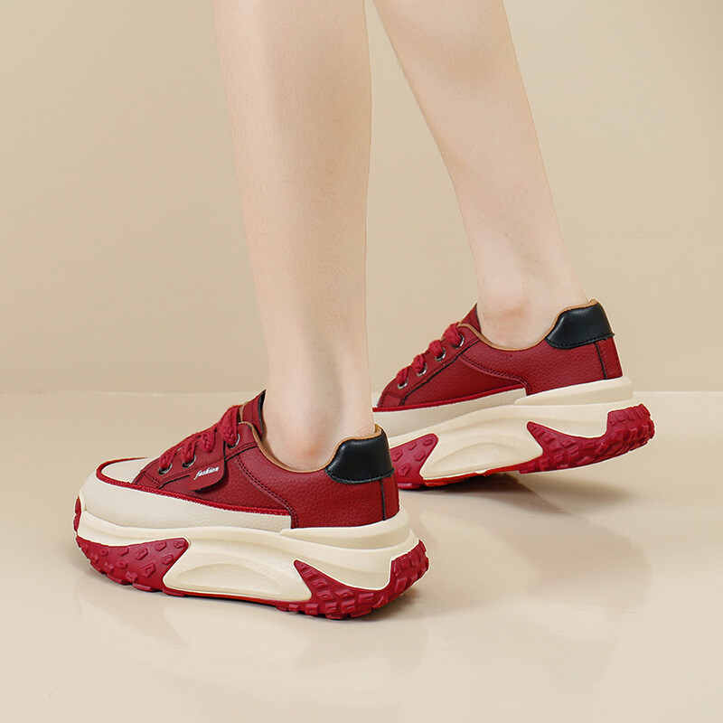 Modne ženske vulkanizirane cipele različitih boja, prozračne ležerne cipele s debelim potplatom