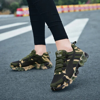 Couple\'s Camouflage Sneakers Γυναικεία Βουλκανιζέ Παπούτσια Αντιολισθητική σόλα από καουτσούκ Γυναικεία Παπούτσια Ανδρικά Προπονητικά Αθλητικά για εξωτερικούς χώρους Zapatos