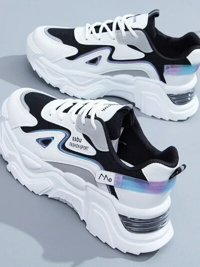 2023. aasta tossud, naiste platvorm, lamedad kingad, naiste kingad, rohelised vabaajajalatsid Naistele paksud tossud, naiste kingad