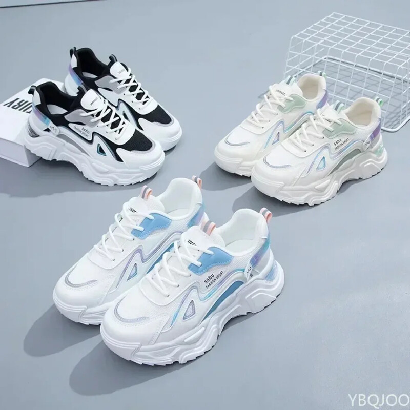 2023. aasta tossud, naiste platvorm, lamedad kingad, naiste kingad, rohelised vabaajajalatsid Naistele paksud tossud, naiste kingad