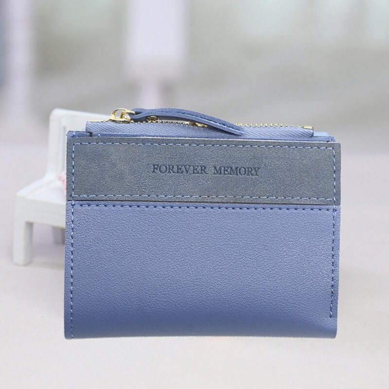 Portofel pentru femei Mini-fold cu mai multe sloturi Suport card de credit Fermoar neted Portofel subțire Poșetă cu monede Husă pentru bani Utilizare la cumpărături 여자 지갑