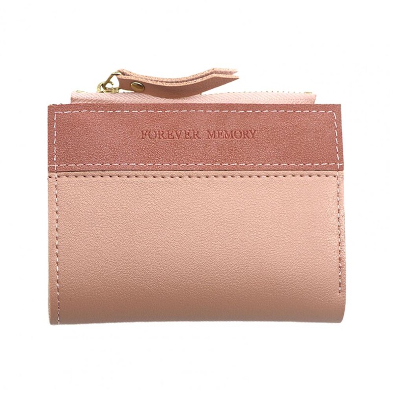 Portofel pentru femei Mini-fold cu mai multe sloturi Suport card de credit Fermoar neted Portofel subțire Poșetă cu monede Husă pentru bani Utilizare la cumpărături 여자 지갑