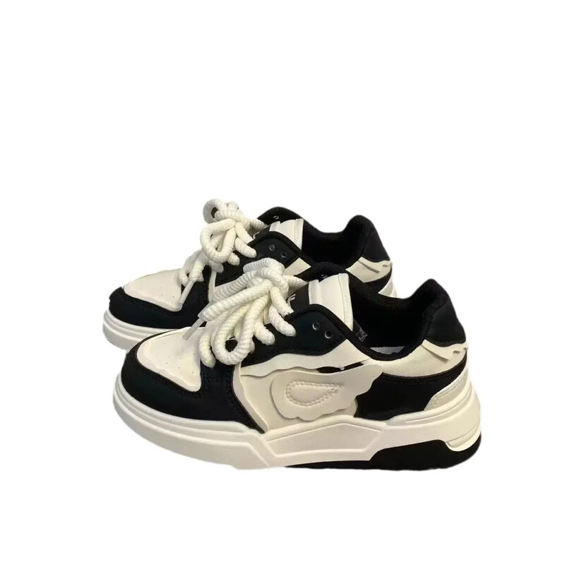 Platforma sporta balti apavi Modes, mežģīnes, ikdienišķas studentu sporta kurpes, sieviešu dizaineru dēlis, vulkanizēti apavi, 2024