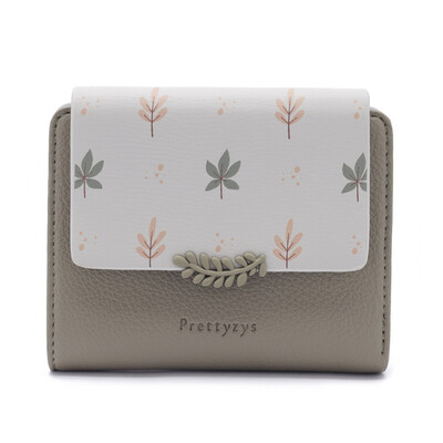 Maple Leaf Print Femei Portofel mic cu fermoar Poșetă pentru monede Portofele scurte pentru femei Mini Geantă de bani pătrată Suport carduri din piele PU