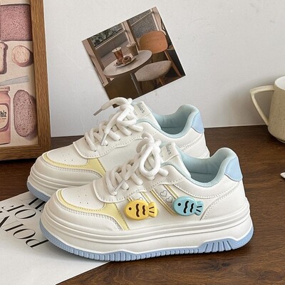 SHANPA Kawaii platformas kedu apavi sievietēm jauki, saldi vienkrāsaini sieviešu sporta apavi ikdienas daudzpusīgi sieviešu apavi