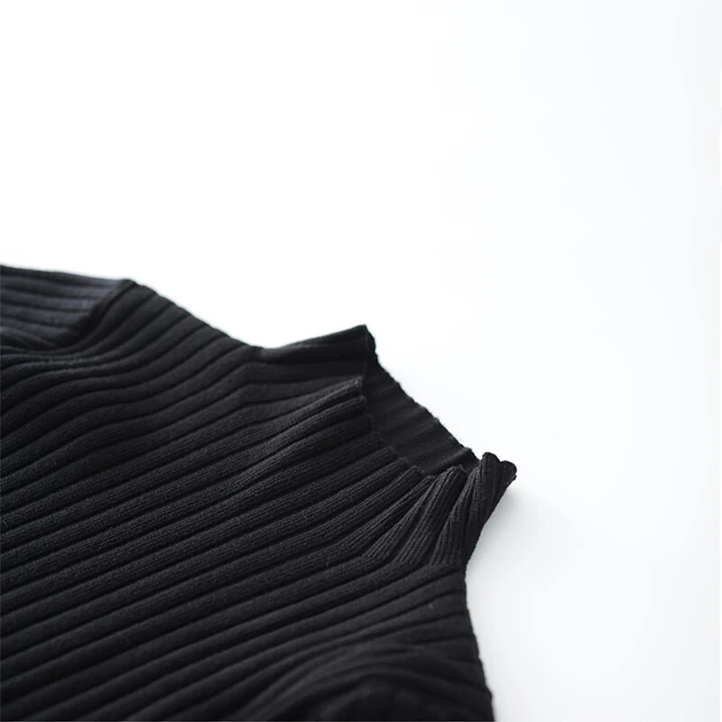 Sieviešu rudens ziemas ikdienišķa trikotāžas kleita ar izgriezumu, iekšēja slāņa adīta kleita ar garām piedurknēm, brīva vidēja garuma daudzpusīga džemperkleita