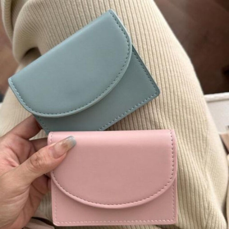 Jauni PU sieviešu maki Sieviešu dabīgās ādas maki karšu turētāji Mazi pārnēsājami monētu somiņas lielas ietilpības naudas soma