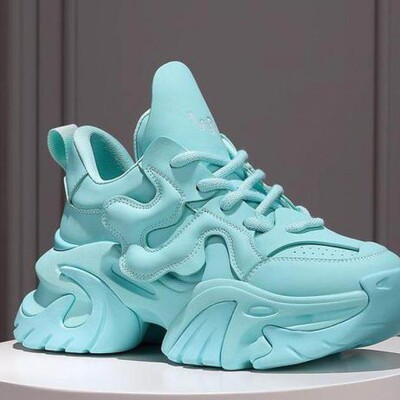 Pantofi negri cu platformă din piele, cu talpă groasă, toamnă, pantofi groși, femei, cu șireturi, 2024, comozi, pantofi de mers pentru femei.