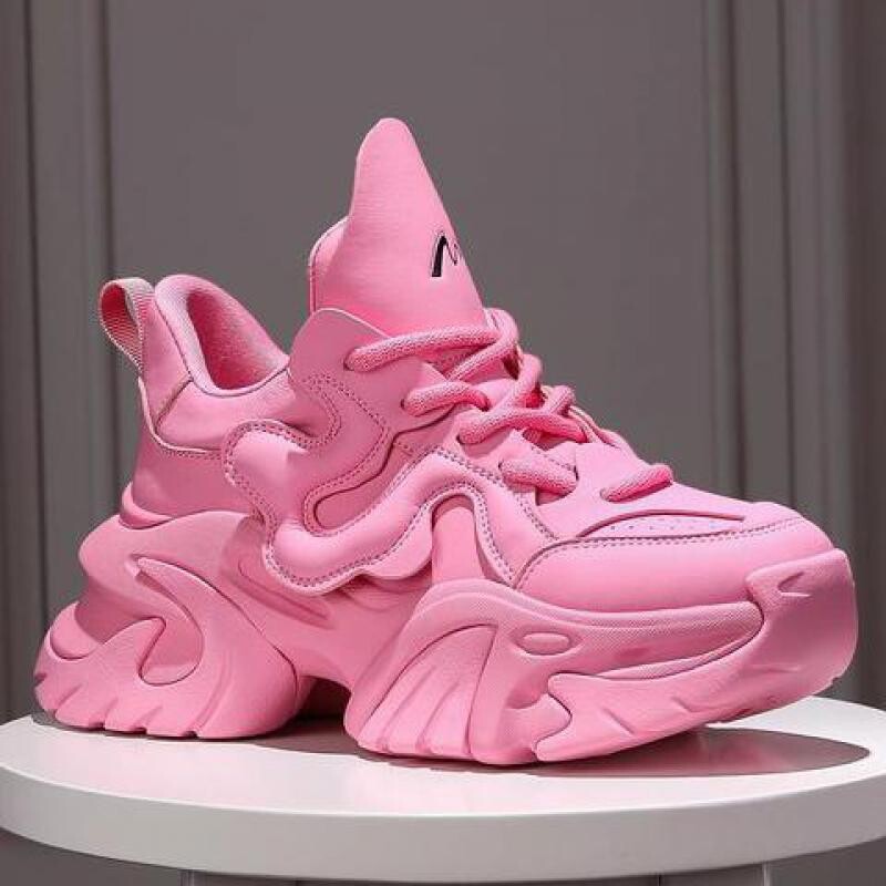 Pantofi negri cu platformă din piele, cu talpă groasă, toamnă, pantofi groși, femei, cu șireturi, 2024, comozi, pantofi de mers pentru femei.