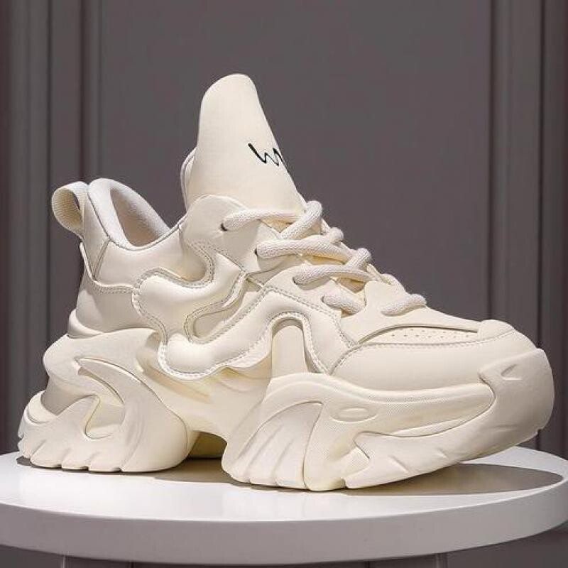 Pantofi negri cu platformă din piele, cu talpă groasă, toamnă, pantofi groși, femei, cu șireturi, 2024, comozi, pantofi de mers pentru femei.