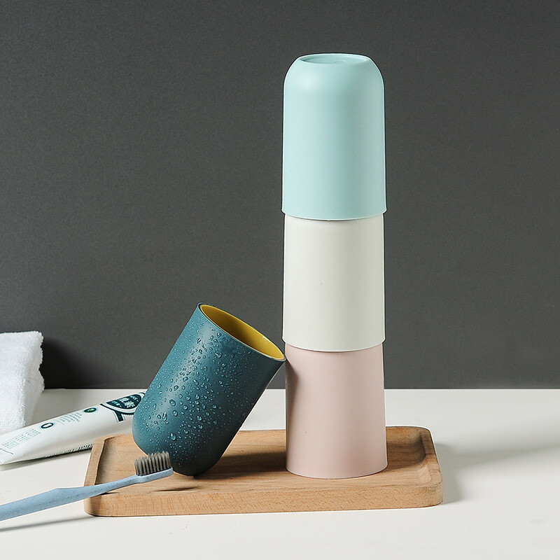 Pahare de baie Cupă Bună Dimineața Periuță de dinți rotundă Suport pentru pastă de dinți Cupă de călătorie Cupă de spălat Cana cu apă Accesorii pentru baie