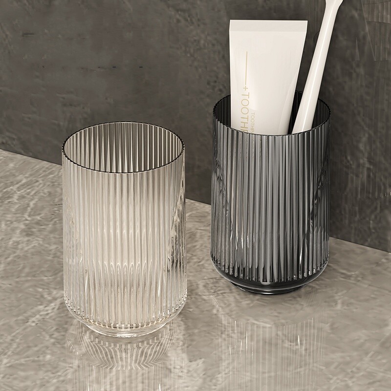 Cană pentru apă de gură de uz casnic, ceașcă pentru periuță de dinți transparentă de lux, ceașcă de toaletă cu nivel înalt de aspect