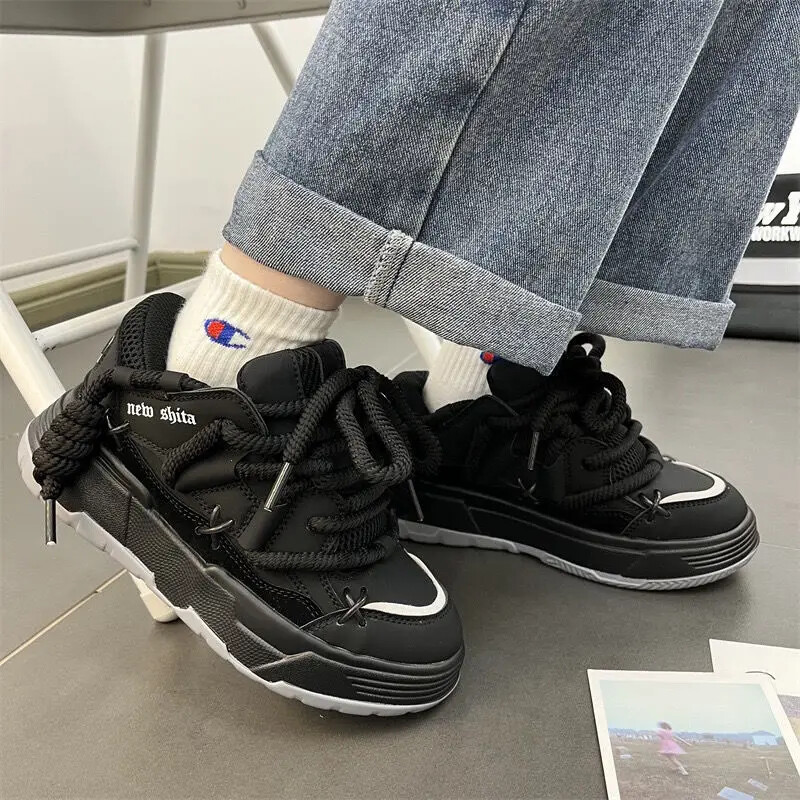 Jauns dizains sievietēm Vīriešu maizes apavi ar platu zoli Pāri unisex chunky kedas Hip Hop sporta apavi 41 42