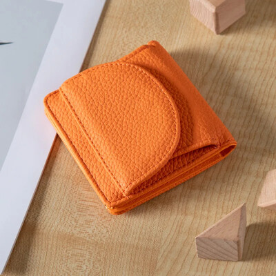 Pu кожа Rfid Id Кредитна банка Поставка за визитна карта Портфейли за монети от телешка кожа Луксозни тънки джобни портфейли за жени