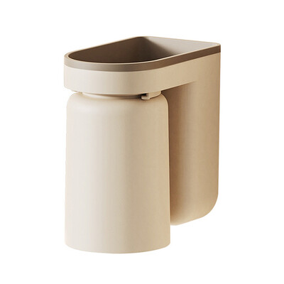 Daudzfunkcionāls zobu birstes statīvs Bez štancēšanas pie sienas stiprināms mutes skalošanas trauks Zobu birstes krūze Vannas istabas uzglabāšanas plaukta turētāja piederumi