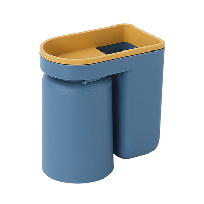 Daudzfunkcionāls zobu birstes statīvs Bez štancēšanas pie sienas stiprināms mutes skalošanas trauks Zobu birstes krūze Vannas istabas uzglabāšanas plaukta turētāja piederumi