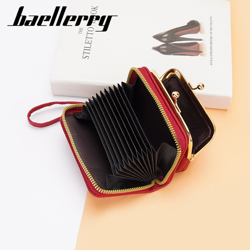 PU kožna torbica za novčiće Nova ženska harmonika torba s patentnim zatvaračem Mini torba za kartice Torba za pohranu više kartica s remenom za zapešće