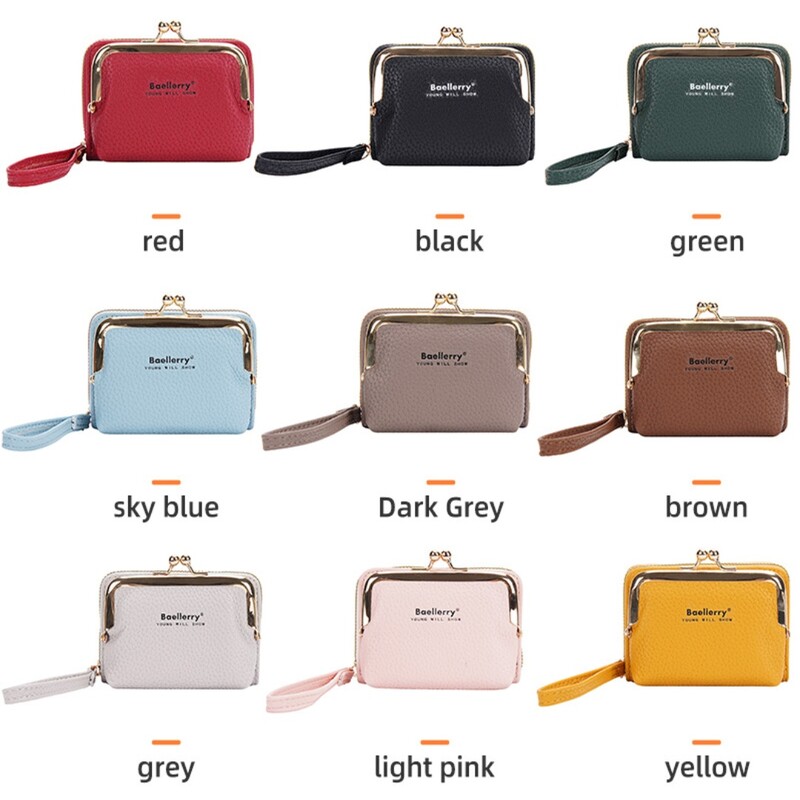 PU kožna torbica za novčiće Nova ženska harmonika torba s patentnim zatvaračem Mini torba za kartice Torba za pohranu više kartica s remenom za zapešće