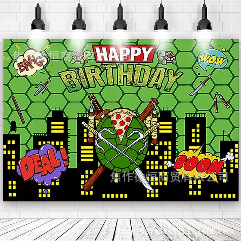 Naujas karštas išpardavimas animacinių filmų gimtadienio vakarėlio reklamjuostė gimtadienio šventės dekoravimas fotografijos fone pakabinamas audinys