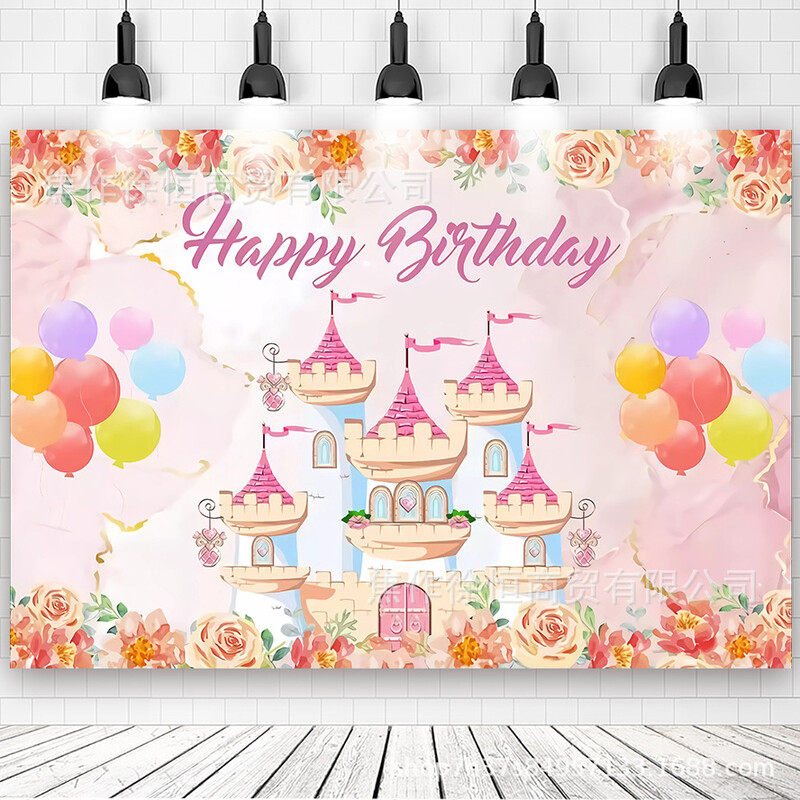 Naujas karštas išpardavimas animacinių filmų gimtadienio vakarėlio reklamjuostė gimtadienio šventės dekoravimas fotografijos fone pakabinamas audinys