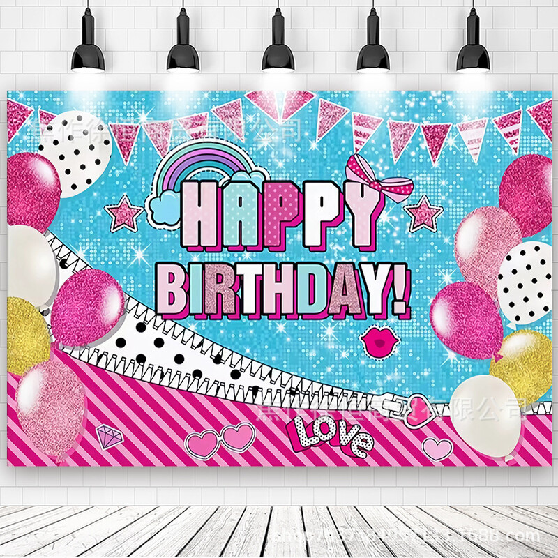 Naujas karštas išpardavimas animacinių filmų gimtadienio vakarėlio reklamjuostė gimtadienio šventės dekoravimas fotografijos fone pakabinamas audinys