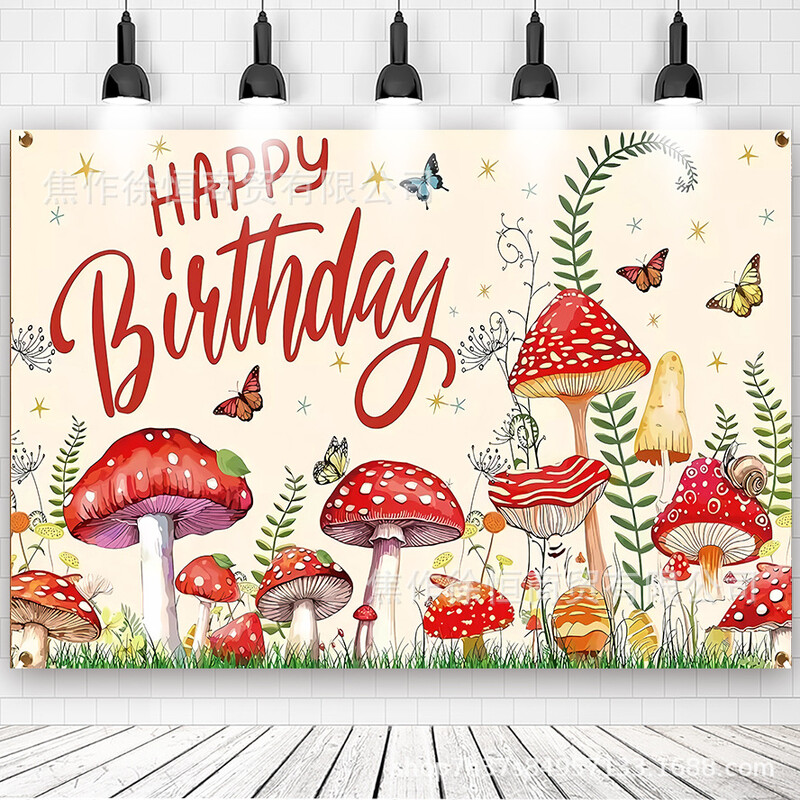 Naujas karštas išpardavimas animacinių filmų gimtadienio vakarėlio reklamjuostė gimtadienio šventės dekoravimas fotografijos fone pakabinamas audinys