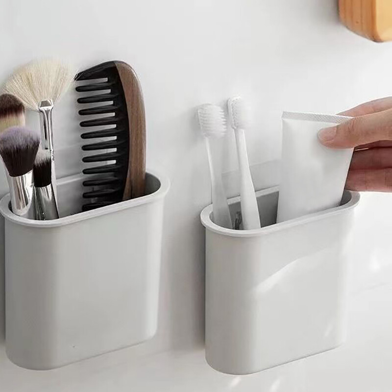 Seinale kinnitatav hambaharjahoidik vannitoa jaoks Isekleepuv seinale kinnitatav hambaharjahoidja elektrilise hambaharja hambapasta raseerijale