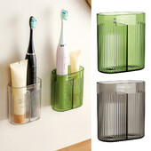 Suport pentru periuță de dinți electric pentru agățat pe perete Accesorii pentru baie Suport multifuncțional durabil pentru periuță de dinți Suport de depozitare din plastic