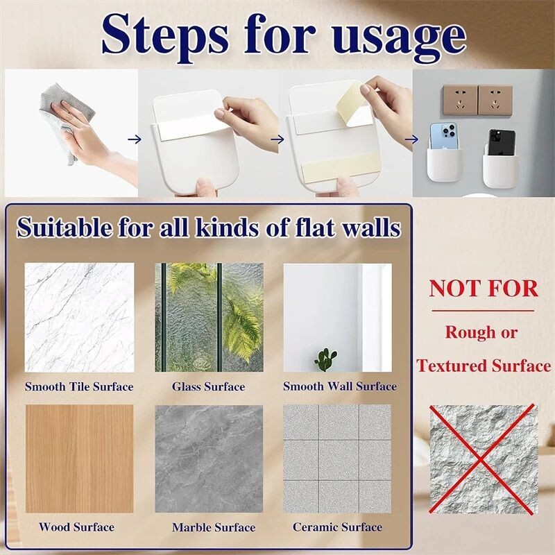 2 TK Seinale paigaldatav hoiukarp majapidamises kasutatava elutoa konditsioneeri kaugjuhtimispult voodi kõrval telefoni hoiustamishoidik Organisaatorikarbi riiul