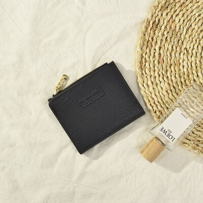 Portofel scurt din piele la modă. Poșetă cu fermoar de capacitate mare, culoare solidă, geantă pentru bani, cadou