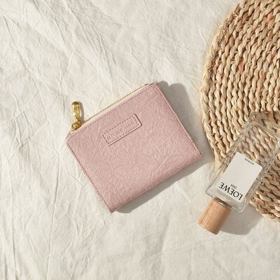 Portofel scurt din piele la modă. Poșetă cu fermoar de capacitate mare, culoare solidă, geantă pentru bani, cadou