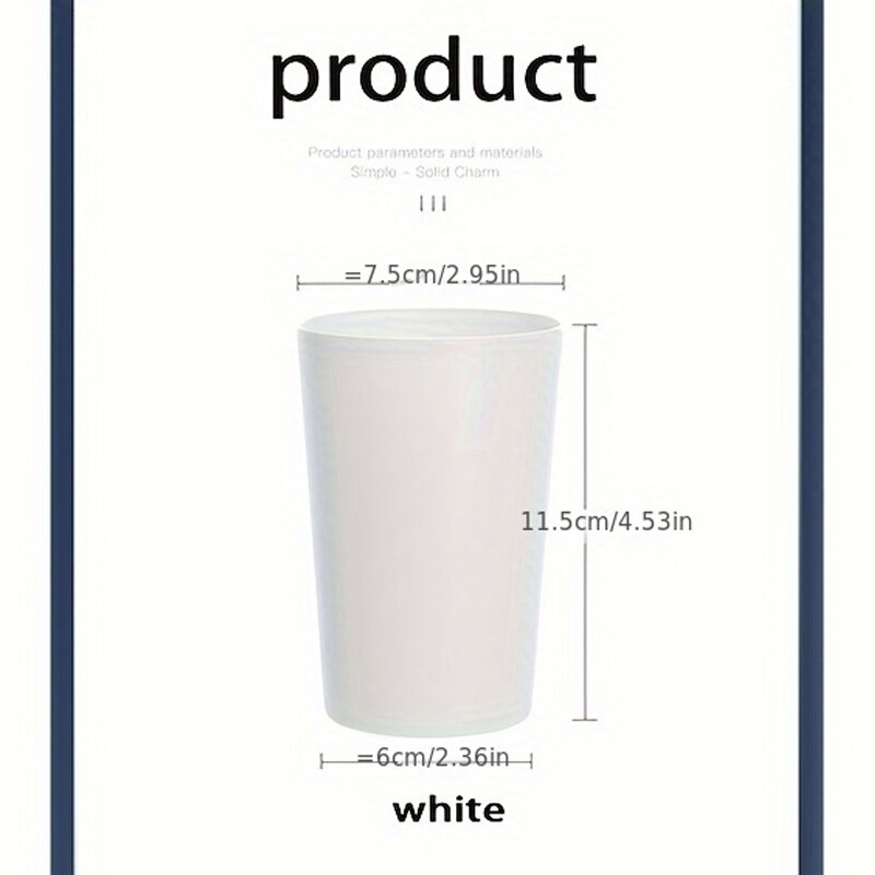 1 vienkrāsains mutes skalojamā līdzekļa kauss, vienkārša zobu birstes kauss, plastmasas mutes skalošanas glāzīte, vannas istabas piederumi