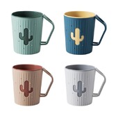 1 BUC Cupă pentru apă de gură Home Cactus Cupă cu perie dublă Copii Cuplu Pahar pentru spălat în familie Accesorii pentru baie