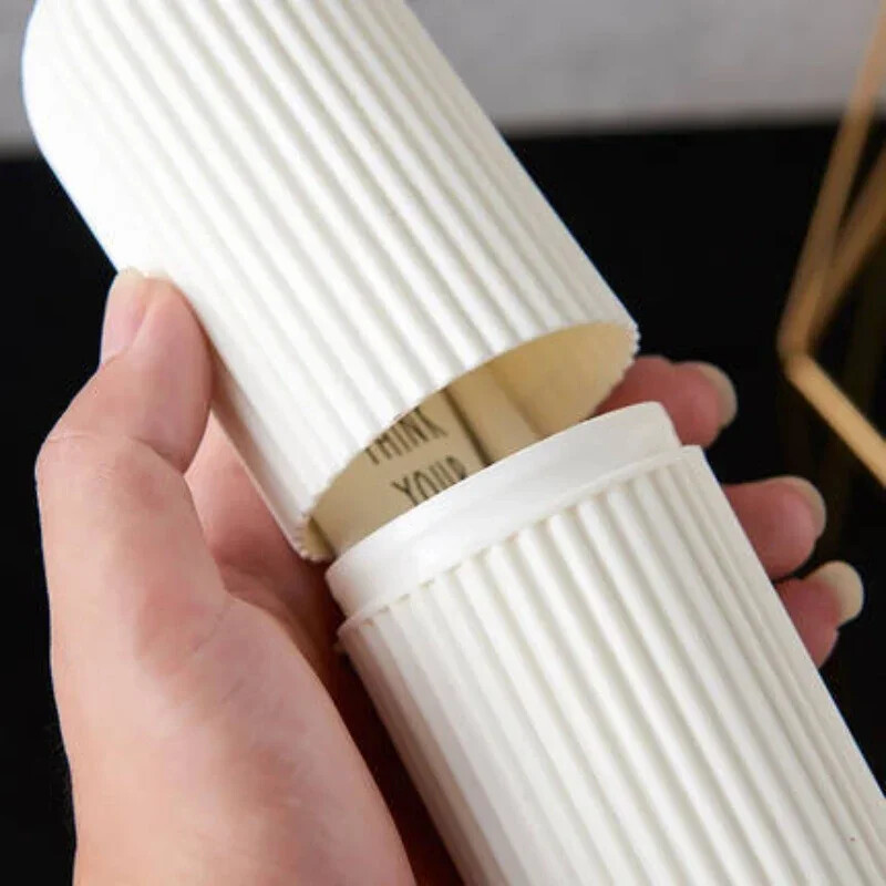 Ceļojumu pārnēsājamās zobu birstes krūze Vannas istabas zobu pastas turētājs Uzglabāšanas futrālis Kastes organizators Ceļojumu tualetes piederumu uzglabāšanas krūze Jauns radošais