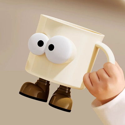 Karikatūra Big Eyes Expression Mutes skalojamā līdzekļa krūze Radoša Pieaugušie Bērnu Glāzīte zobu tīrīšanai Plastmasas glāzīte Zobu birstes krūze Vannas istabas piederumi