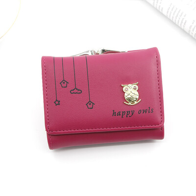 Portofele din piele pentru femei Portofel drăguț la modă Poșetă scurtă pentru studenți Suport carduri Poșeta pentru femei Mici genți de bani iepure