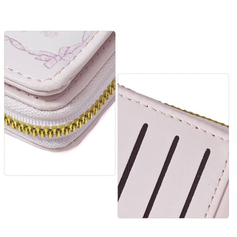 Poșetă drăguță din piele PU pentru monede, cu desene animate, rezistentă la apă, suport pentru carduri de credit, portofele pentru carduri fete