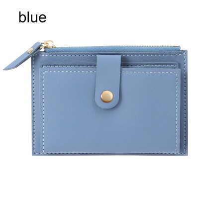 Ühevärviline PU-nahast rahakott Naiste väike rahakott rahakott Krediitkaardihoidja kotid Mini mündikott rahakott