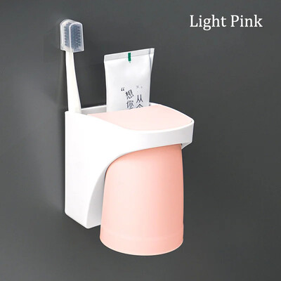 Magnetic Attraction Couple zobu birstes kauss pie sienas stiprināms mutes skalojamā līdzekļa krūze Gargle tases turētājs ķemmes zobu birstes turētājs vannas istabas piederumi