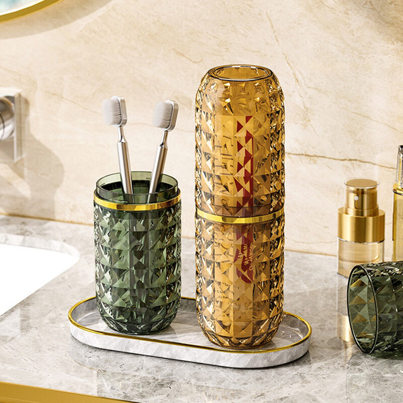 Praktična čašica četkice za zube Luksuzna kutija za pohranu paste za zube Za vanjska putovanja Kampiranje Kreativni kupaonski držač paste za zube
