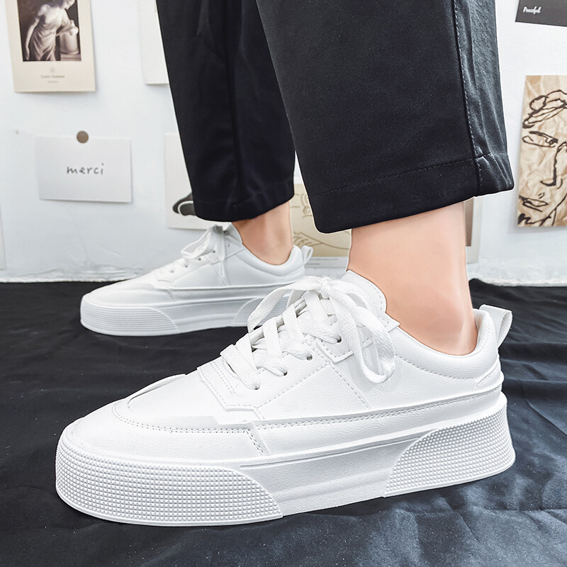 Valged tossud, meeste mood, vabaajajalatsid, tossud meestele Briti stiilis meeste lõuendist vulkaniseeritud kingad meestele