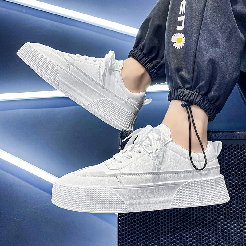 Valged tossud, meeste mood, vabaajajalatsid, tossud meestele Briti stiilis meeste lõuendist vulkaniseeritud kingad meestele