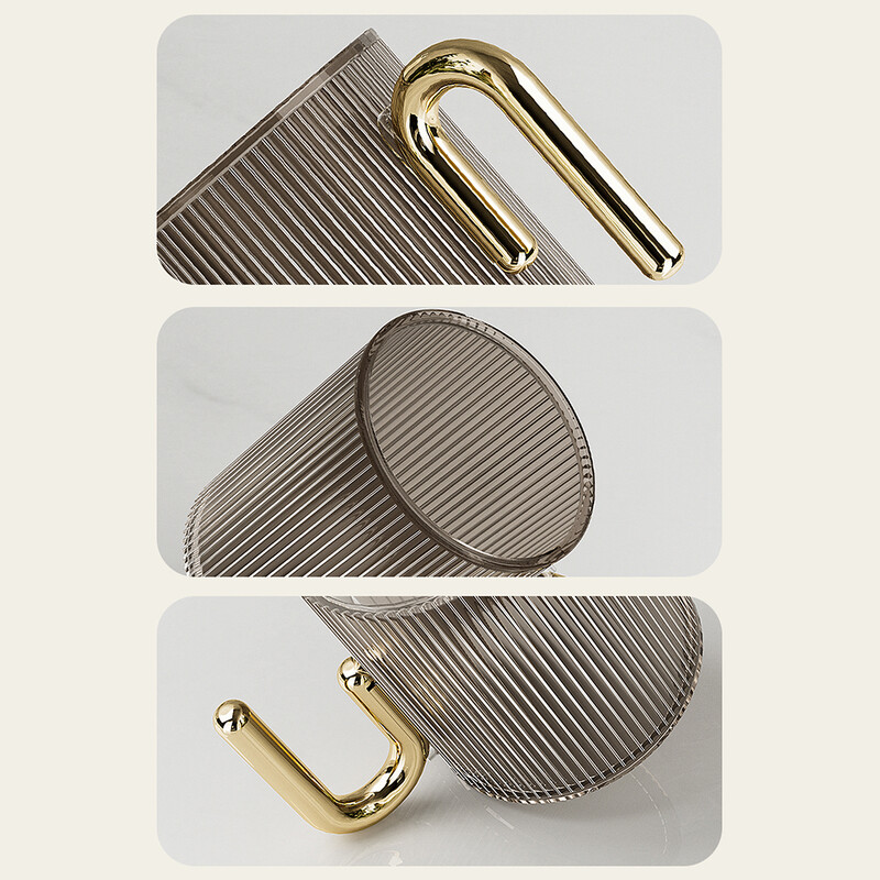 WMMO prozirna posuda za ispiranje usta od 300 ml, zadebljani PET materijal, lagana posuda za ispiranje za kupaonicu protiv pada