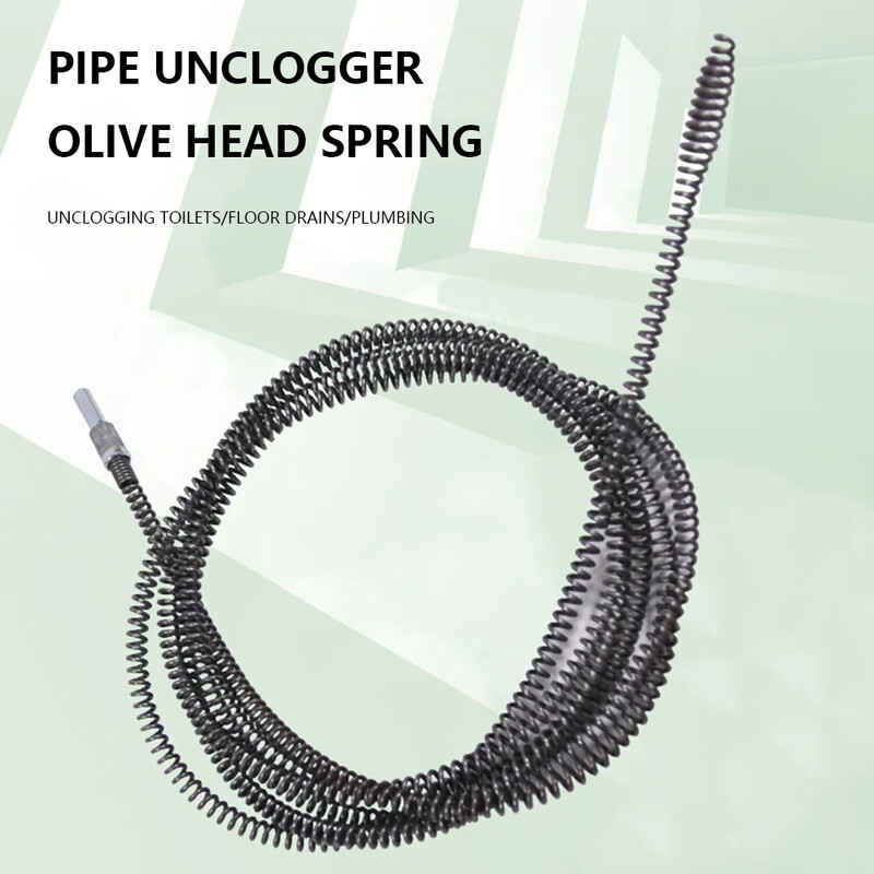 1/2/3/4/5/8/10 meetrine äravoolupuhasti 10 mm läbimõõduga toru ummistuse eemaldamine vedru roostevastase kanalisatsiooni kraanikausi torustiku ummistunud eemaldaja puhastustööriist