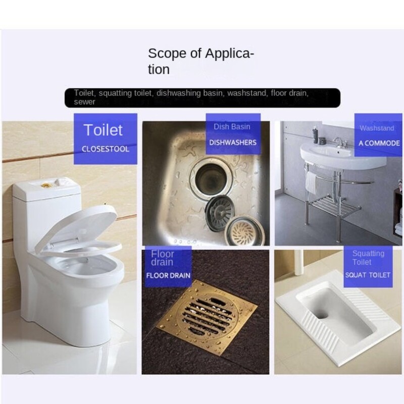 Chiuvetă portabil Piston pentru toaletă Scurgere în podea Dispozitiv de eliminare a deșeurilor Instrument de curățare reutilizabil Dispozitiv de scurgere de pardoseală pentru toaletă PE Durabil
