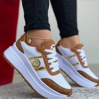 Γυναικεία βουλκανισμένα παπούτσια 2024 Trend Newcomfortable Lace-up με χοντρή σόλα Σχεδιαστής καθημερινά πολυχρηστικά αθλητικά παπούτσια εξωτερικού χώρου πεζοπορίας γυναικεία αθλητικά παπούτσια